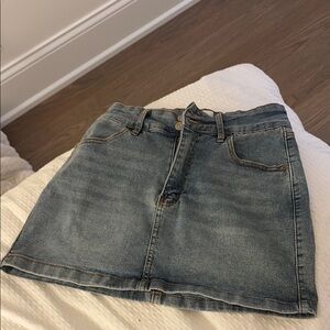 Classic Blue Denim Mini Skirt